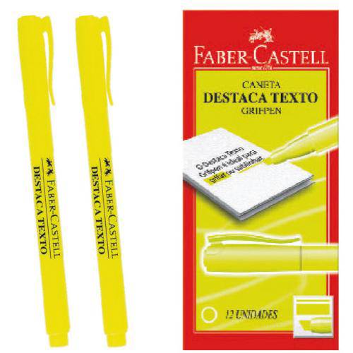 Caneta Marca Texto Grifpen Amarela Cx.C/12 Faber-Castell