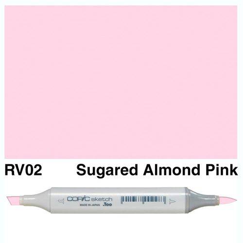 Caneta Marcador Copic Sketch Dupla Sugared Almond Pink RV02