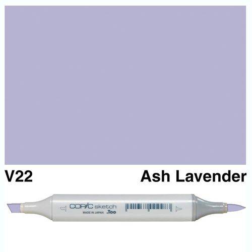 Caneta Marcador Copic Sketch Ponta Dupla Ash Lavender V22