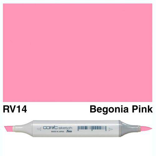 Caneta Marcador Copic Sketch Ponta Dupla Begonia Pink RV14