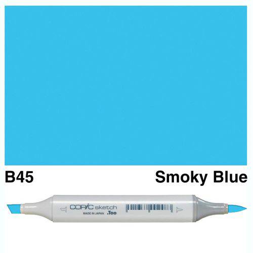 Caneta Marcador Copic Sketch Ponta Dupla Smoky Blue B45