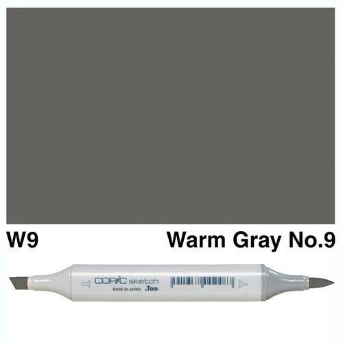 Caneta Marcador Copic Sketch Ponta Dupla Warm Gray No.9 W9