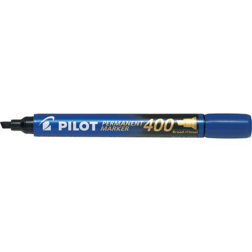 Caneta Permanente Pilot 400 Ponta Chanfrada Azul S.a-400-l