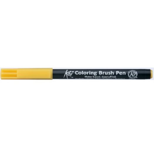 Caneta Pincel Koi Coloring Brush Pen Amarelo Escuro Xbr4-Pb Miwa