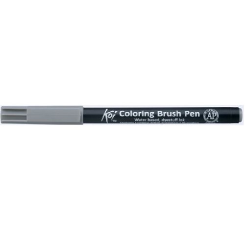 Caneta Pincel Koi Coloring Brush Pen Cinza Cool Escuro Xbr46-Pb Miwa