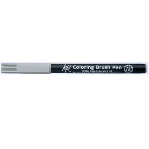 Caneta Pincel Koi Coloring Brush Pen Cinza Warm Claro Xbr145-Pb Miwa