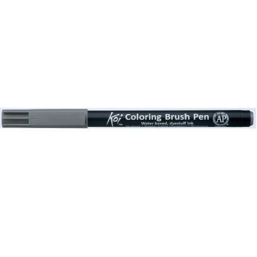 Caneta Pincel Koi Coloring Brush Pen Cinza Warm Escuro Xbr144-pb Miwa