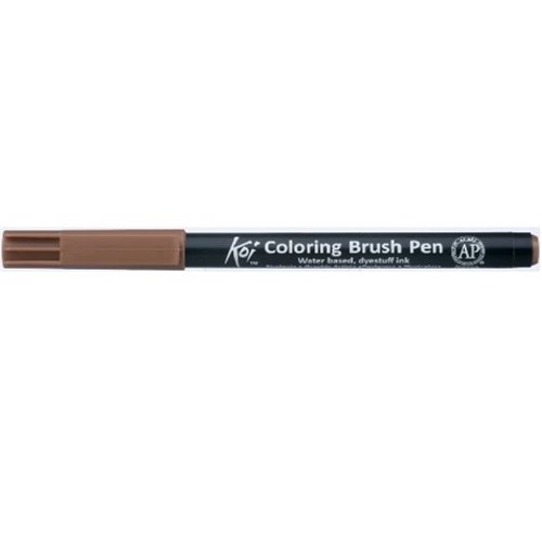Caneta Pincel Koi Coloring Brush Pen Marrom Xbr12-Pb Miwa