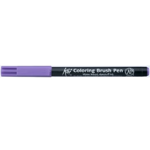 Caneta Pincel Koi Coloring Brush Pen Purpura Claro Xbr224-Pb Miwa