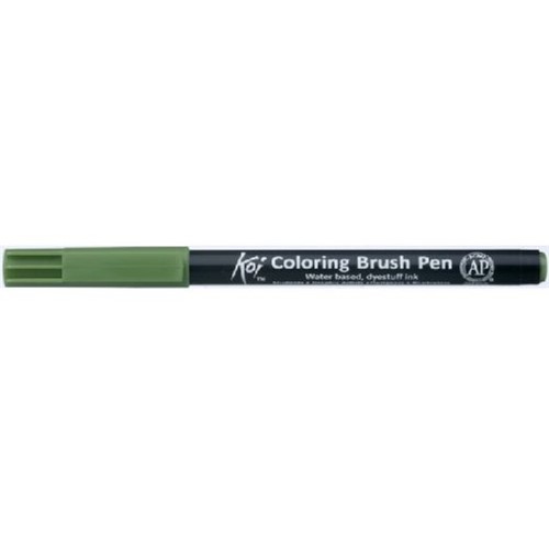 Caneta Pincel Koi Coloring Brush Pen Verde Sap Xbr130-Pb Miwa