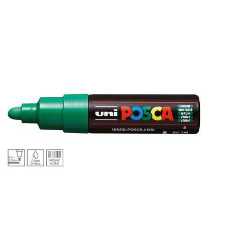 Caneta Posca Pc-7m 4,5 - 5,5mm Verde Uni-ball