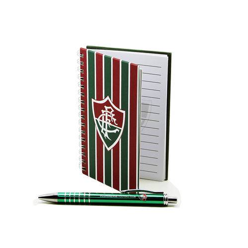 Caneta Roller Pen de Metal com Caderno - Fluminense