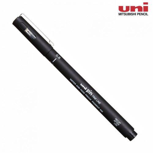 Caneta Uni Pin Fine Line 0.6 Preta - Nanquin Mitsubishi Pencil