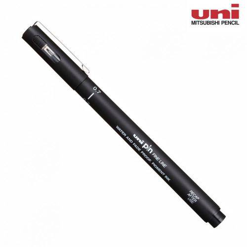 Caneta Uni Pin Fine Line 0.7 Preta - Nanquin Mitsubishi Pencil