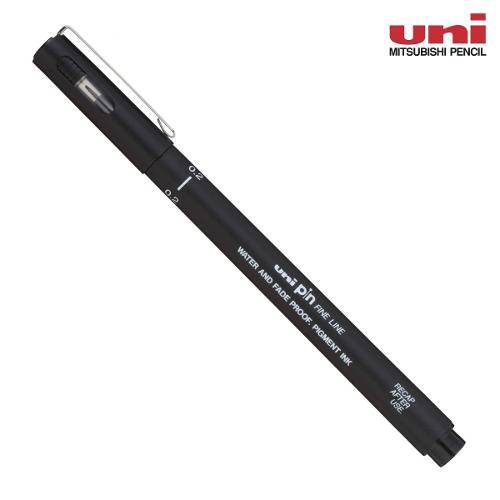 Caneta Uni Pin Fine Line 0.2 Preta - Nanquin Mitsubishi Pencil