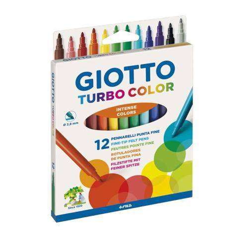 Canetinha Hidrográfica 12 Cores Giotto - Turbo Color