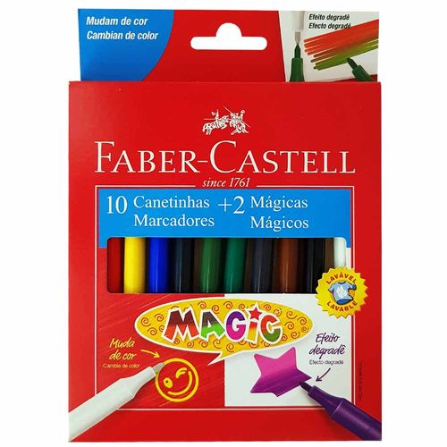Canetinha Hidrográfica 10 Cores Magic Faber Castell 1027035