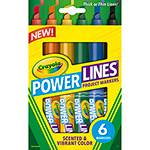 Canetinha Hidrográfica Power Lines 6 Cores - Crayola