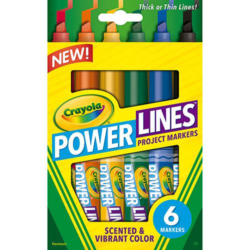 Canetinha Hidrográfica Power Lines 6 Cores - Crayola