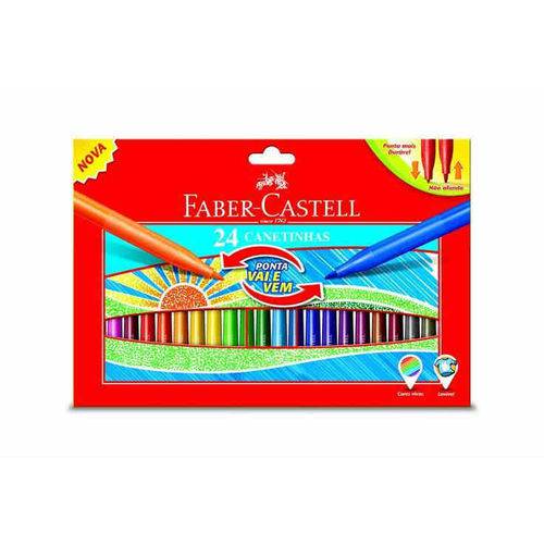 Canetinha Vai e Vem 24 Cores Faber Castell