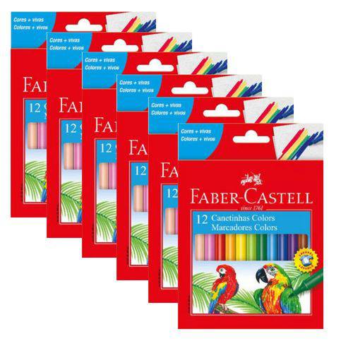Canetinhas Colors 12 Cores Pct 6 Un. Faber Castell