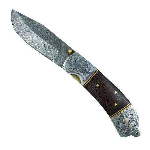 Canivete Artesanal Paquistão Aço Damasco Ss02 - Crosster