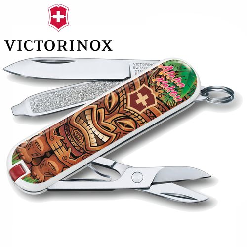 Canivete Inox Classic Limited Edition Aloha Kaku 7 Funções com Bainha - Victorinox