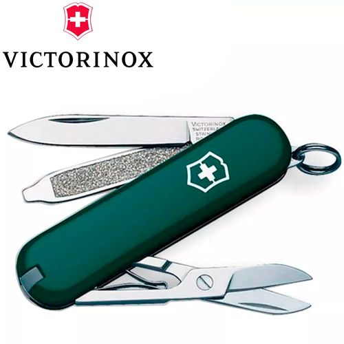 Canivete Inox Multifunção Classic SD Verde 7 Funções - Victorinox