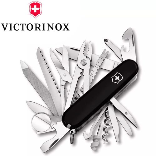 Canivete Inox Multifunção Swisschamp Preto 33 Funções - Victorinox