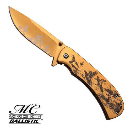Canivete Master Collection Dourado com Abertura Assistida Master Cutlery