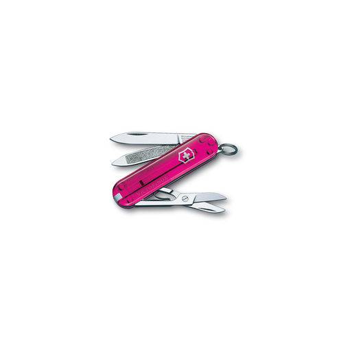 Canivete Suíço Victorinox Classic Rosa Translúcido 7 Funções 58mm - 0.6203.T5