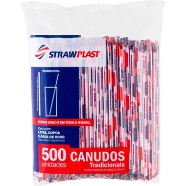 Canudo 5mm Strawplast 500un