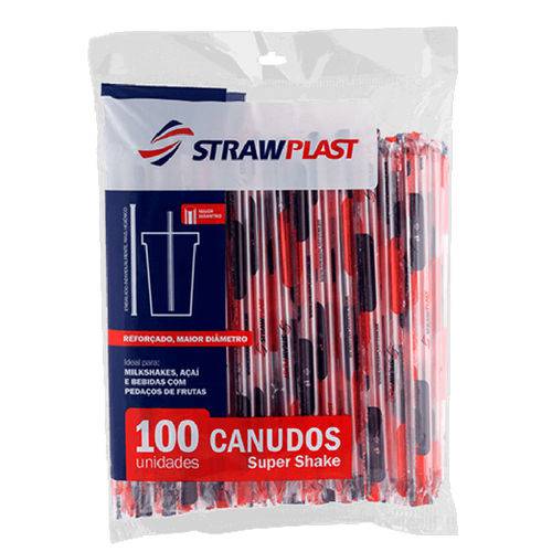 Canudo Super Shake C/100 - Strawplast