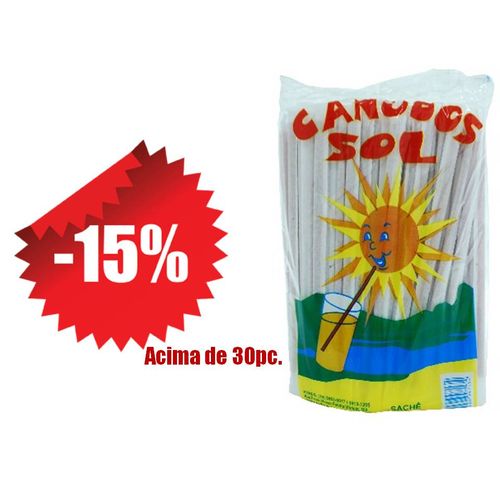 Canudo Vitamina Sachet Sol - 100 Unidades 1003456