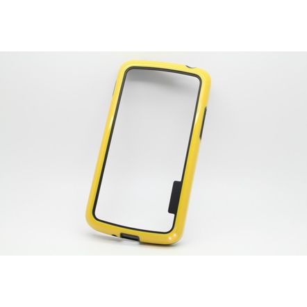 Capa Bumper em Silicone Duas Cores para LG Nexus 4-Amarela