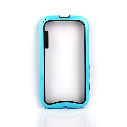 Capa Bumper em Silicone Duas Cores para Motorola Moto E-Azul
