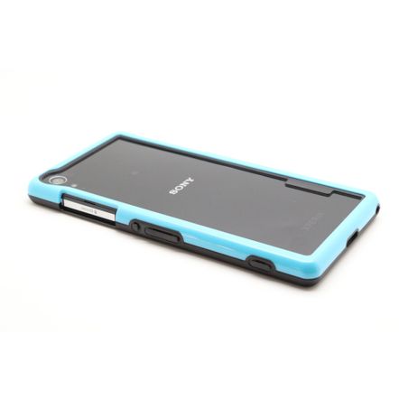 Capa Bumper em Silicone Duas Cores para Sony Xperia Z2-Azul