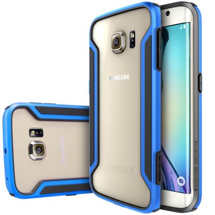 Capa Bumper Nillkin em Silicone Premium para Samsung Galaxy S6 Edge-Azul
