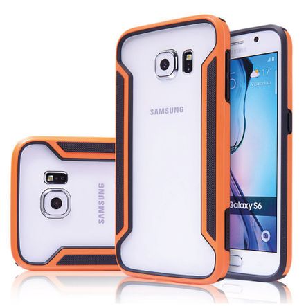 Capa Bumper Nillkin em Silicone Premium para Samsung Galaxy S6-Laranja