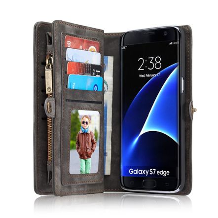 Capa Carteira CaseMe Luxury Multifuncional para Samsung Galaxy S7-Preta