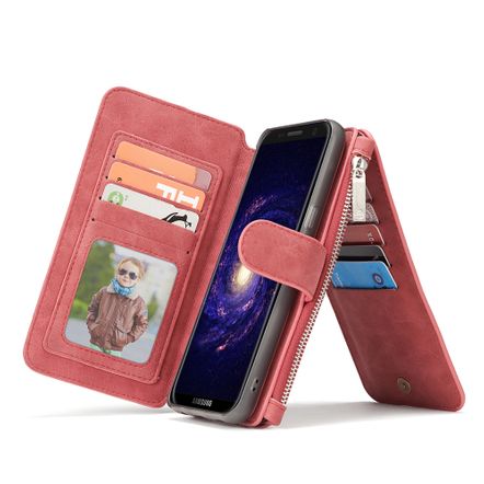 Capa Carteira CaseMe Luxury Multifuncional para Samsung Galaxy S8-Vermelha