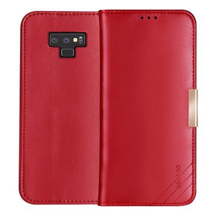 Capa Carteira Kalaideng Royale em Couro Legitimo para Samsung Galaxy Note 9-Vermelha