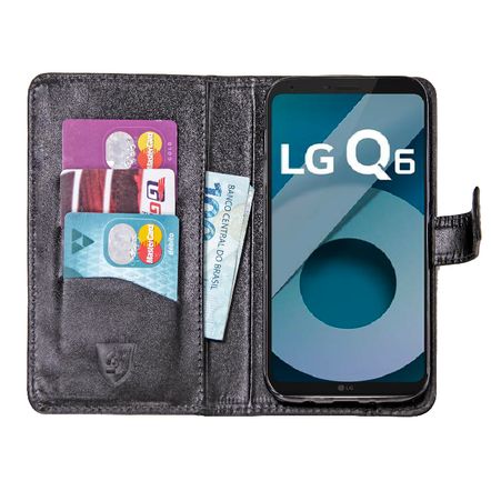 Capa Carteira Skudo Royal em Couro Legitimo para LG Q6 / Q6 Plus