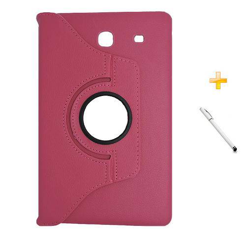Capa Case Galaxy Tab e - 9.6´ T560 Giratoria 360 / Caneta Touch (Pink)