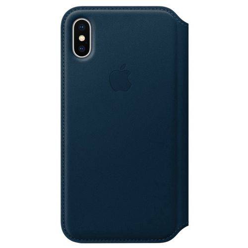 Capa Case Iphone X Leather Folio - Azul Marinho