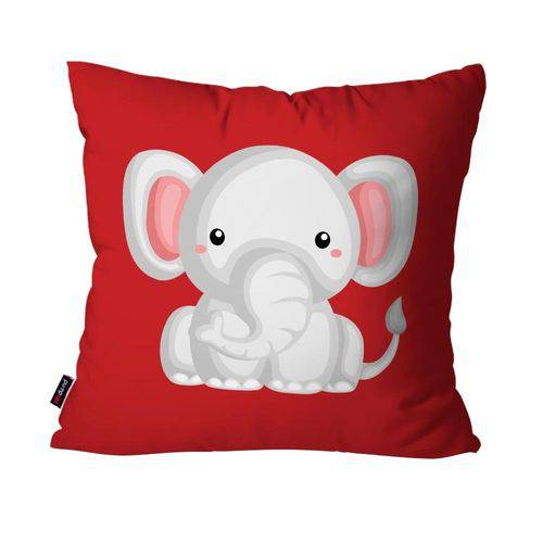 Capa de Almofada Avulsa Vermelho Elefante