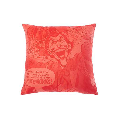Capa de Almofada Dco Poliéster Joker Fireworks 45x45 Vermelha