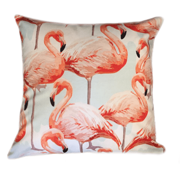 Capa de Almofada Flamingo Nas Nuvens 45x45 Cm