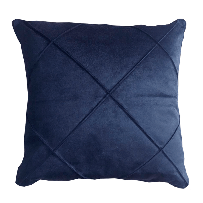 Capa de Almofada Suede Azul Drapeada 50x50 Cm