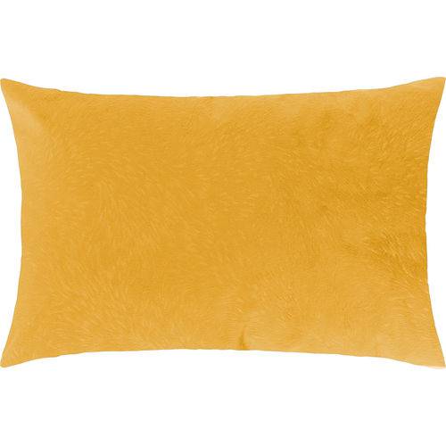 Capa de Almofada Suede com Zíper Amarelo